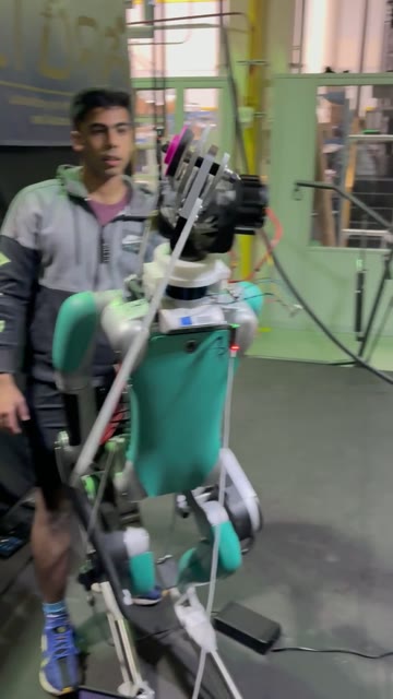 An early SRL prototype mounted on the humanoid.